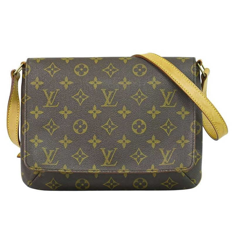 Louis Vuitton Musette Tango Short Monogram Shoulder Bag Brown