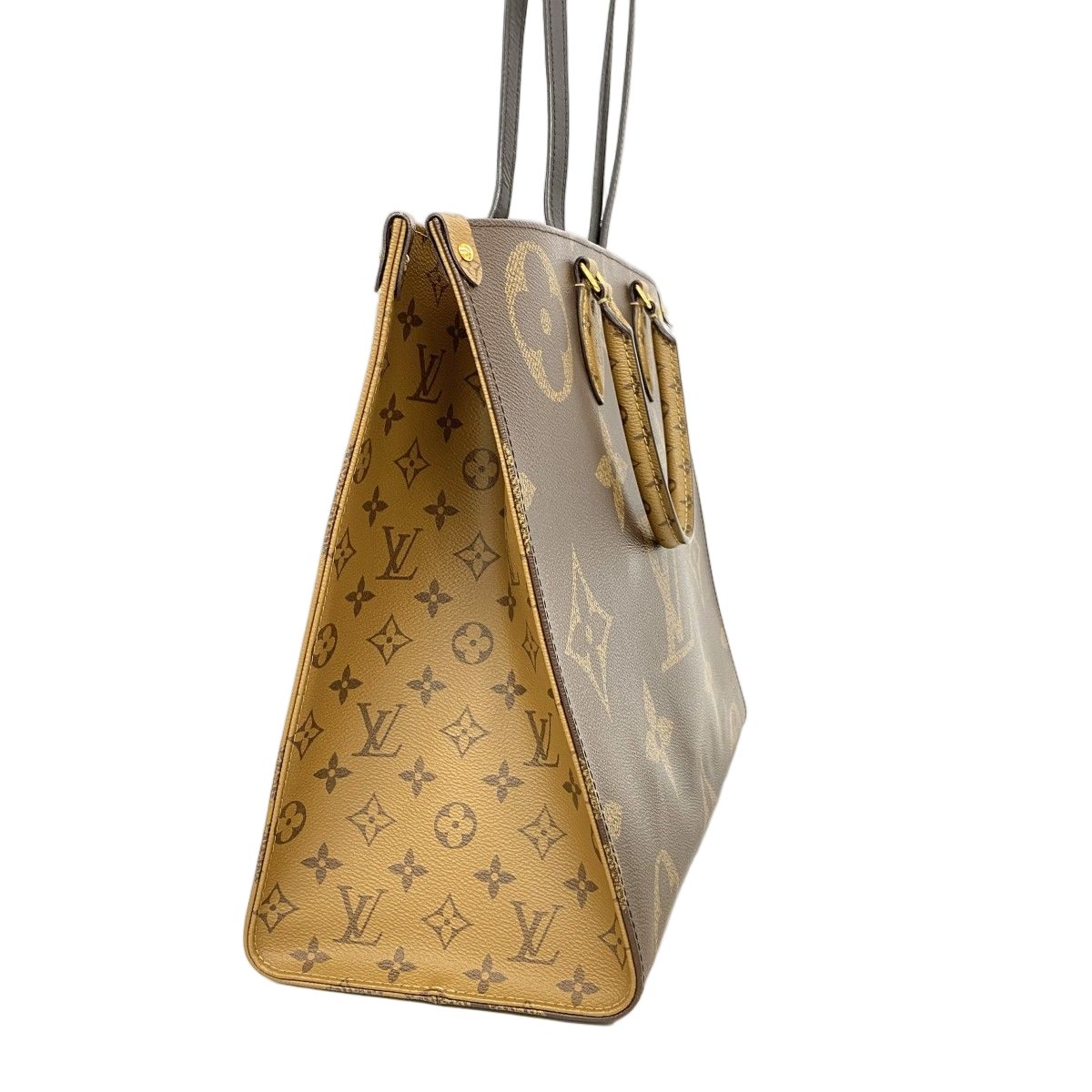 Louis Vuitton Tote Monogram Giant Reverse On The Go GM Brown 2-Way — view 2