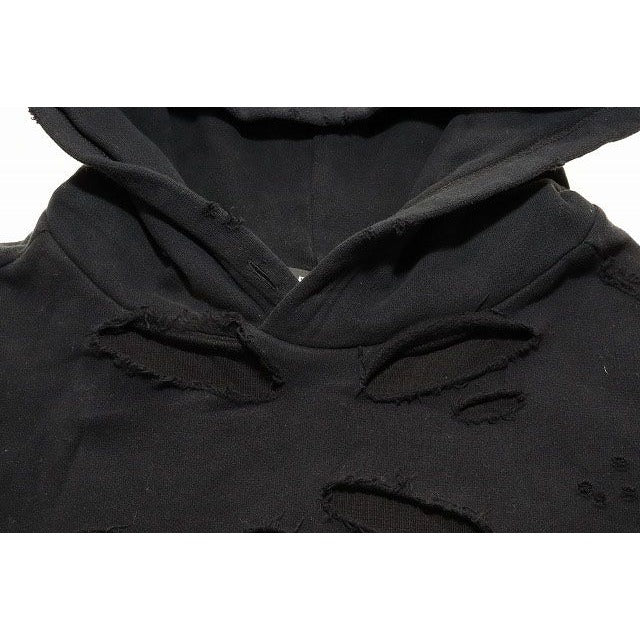 Balenciaga 21 SS Caps Destroyed Hoodie Black L Tkvb 6 Destroy — view 7