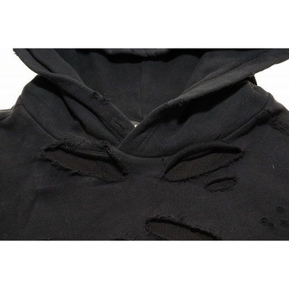 Balenciaga 21 SS Caps Destroyed Hoodie Black L Tkvb 6 Destroy — view 7