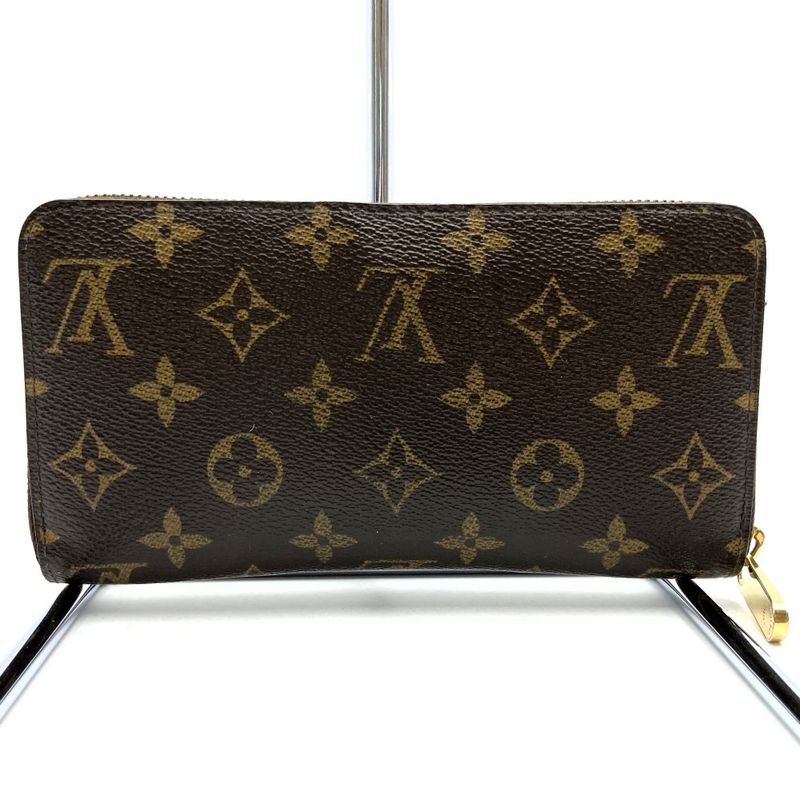 Louis Vuitton M60017 Zippy Wallet Long Wallet Monogram Canvas Brown Women's