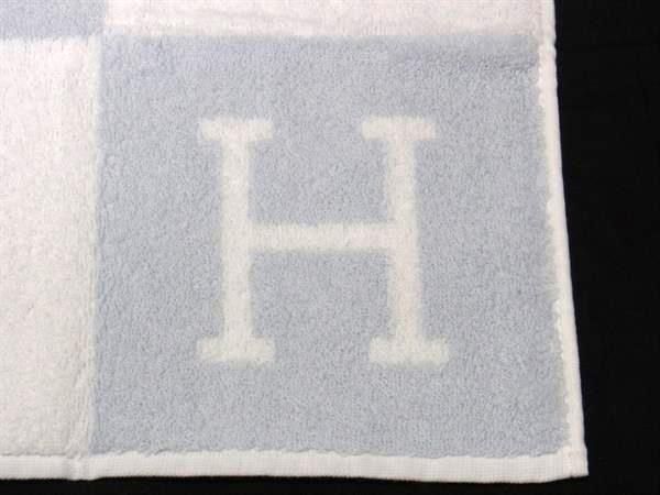 Hermes Avalon 100% Cotton Hand Towel Women Men Light Blue And White Az4152