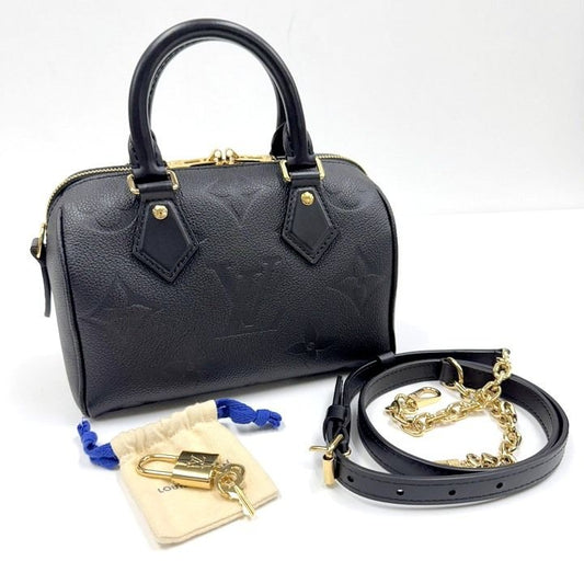Louis Vuitton Speedy Bandouliere 20 Monogram Empreinte Noir Black Handbag