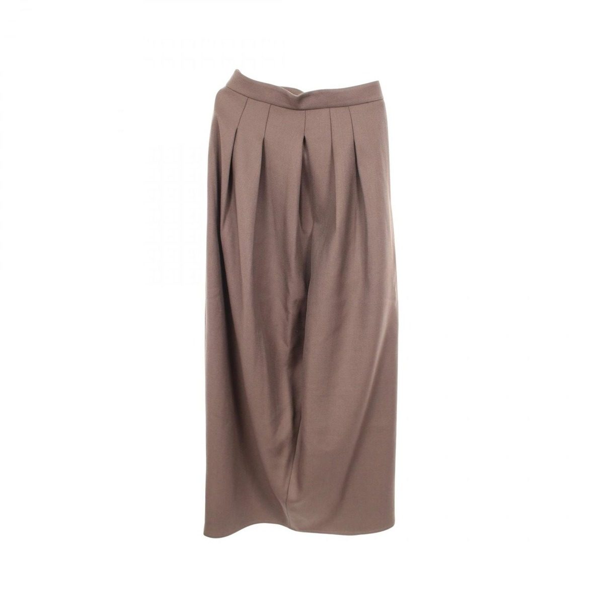 Max Mara Skirt Center Slit Long Beige Wool