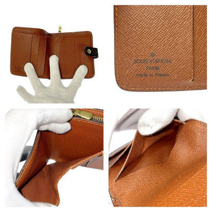 Louis Vuitton M61667 Monogram PVC Compact Zip Bifold Wallet Brown 329959