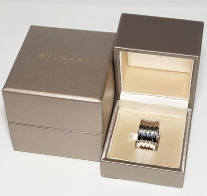 Bulgari Ring 18K White Gold Bzero1 Ring 5 Bands "XX Anniversary" 20th Anniversar