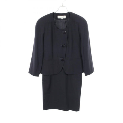 Dior Suit Collarless Jacket Wool