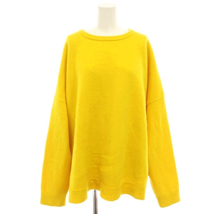 Loewe Knit Sweater Crew Neck Long Sleeve Anagram Embroidery Cashmere S Yellow