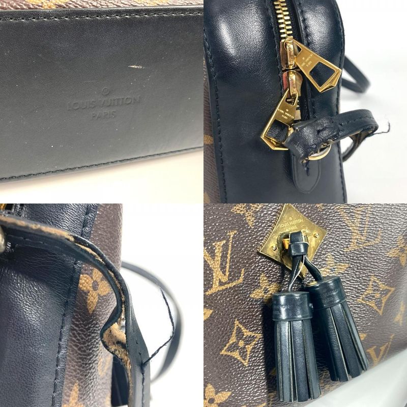 Louis Vuitton Shoulder Bag Saintonge M43555 Monogram Canvas Noir Black Brown