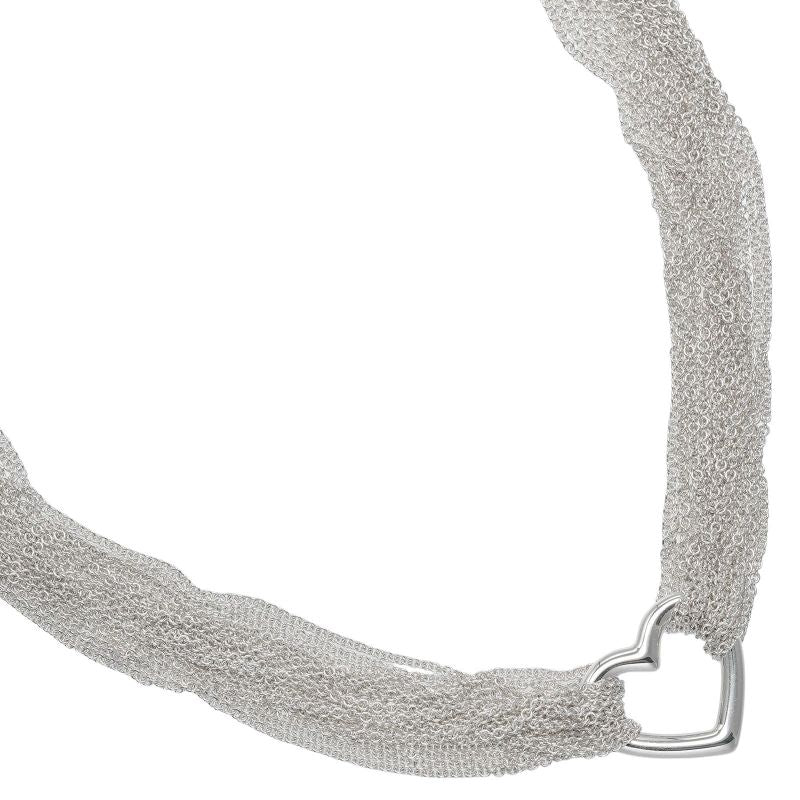 Tiffany & Co Open Heart Toggle Silver 925 Ladies 59g Necklace