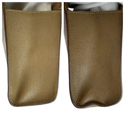 Gucci Vintage Old Gucci Sherry Line Brown GG Supreme Canvas Clutch Bag Second