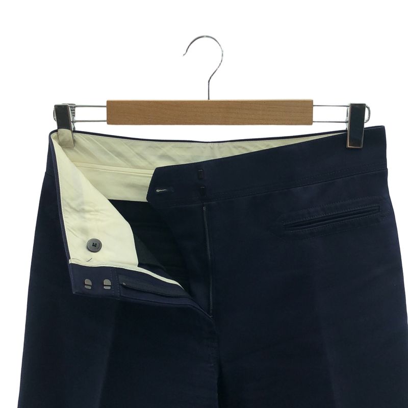 Celine - Phoebe Period Flared Bootcut Wide Slacks Pants - 36 - Dark Navy -