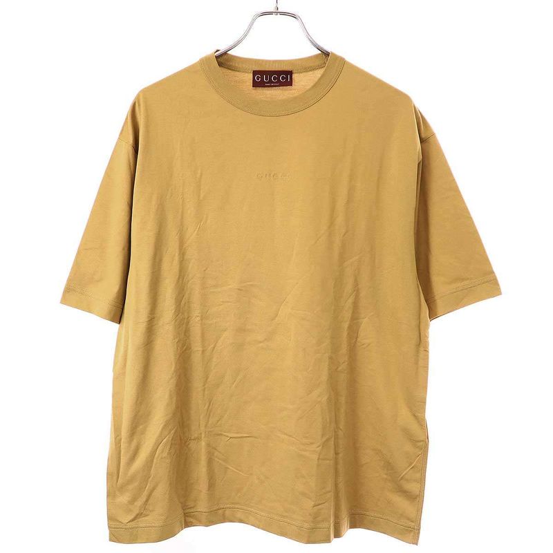Gucci Cotton Jersey T-Shirt with Embroidery 791547 Xjgjt Camel XS