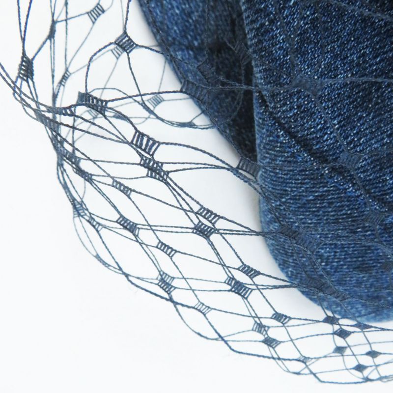 Christian DIOR 86aty920g132 ARTY Cotton Logo Hardware Denim Casket With Veil