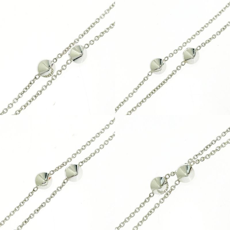 Gucci Silver Colored Stone Blinds for Love Necklace 10.5g 925 Engraved 469718