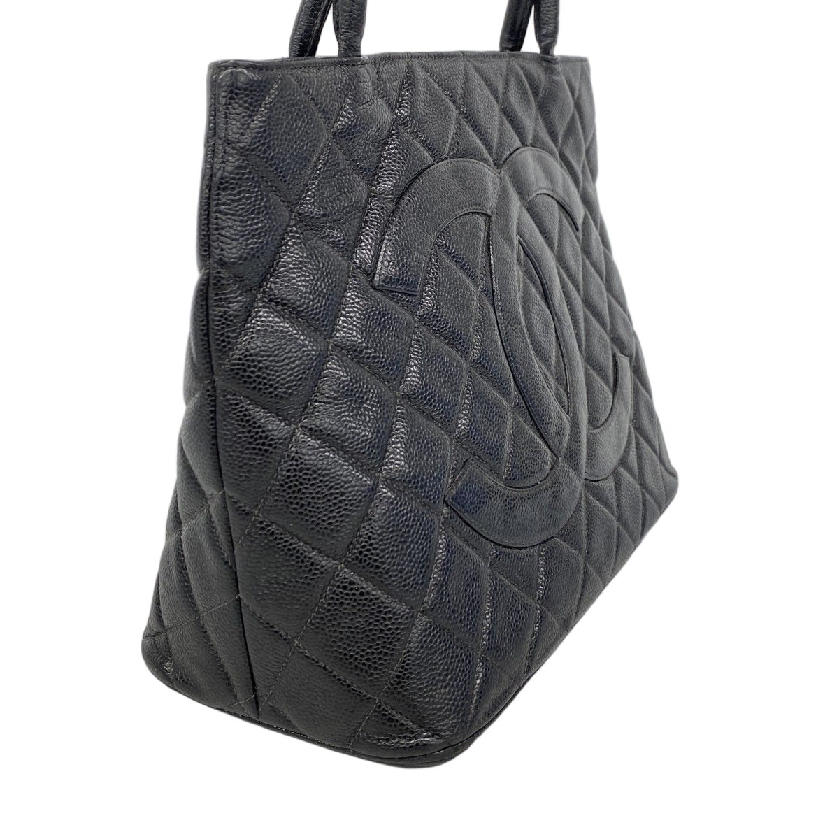 Chanel Tote Medallion Caviar Leather Black Gold — view 2