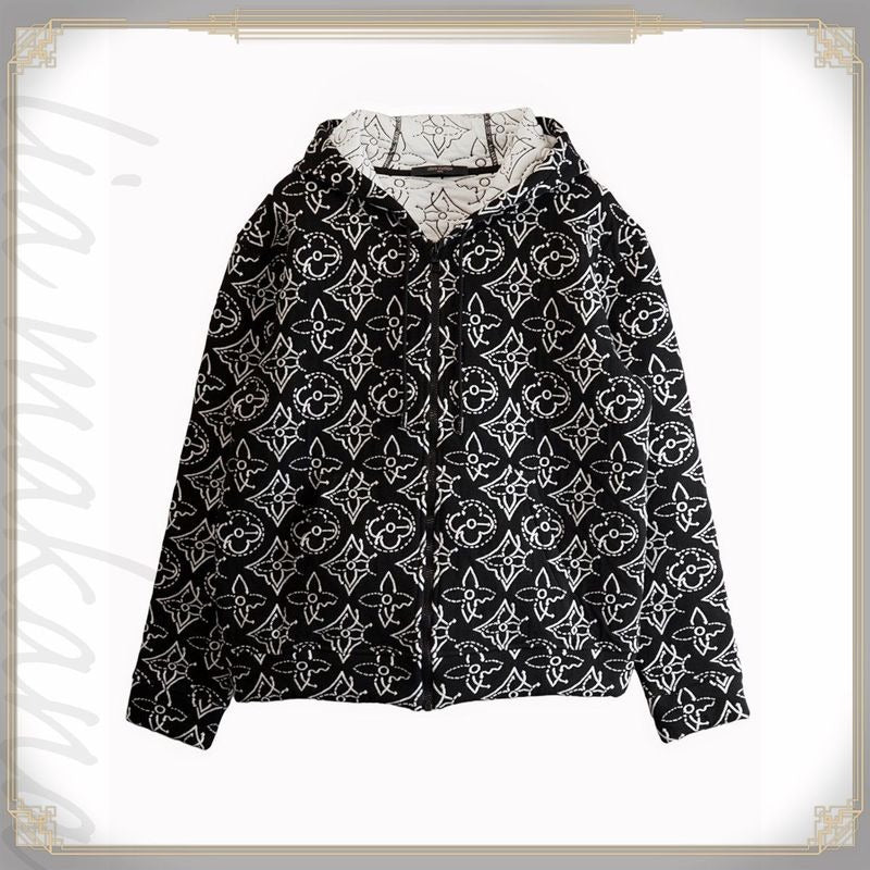 Louis Vuitton Nba Stratjik Flower Quilted Hoodie Zip Up Outerwear