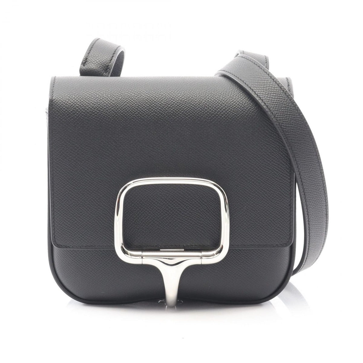 Hermes Shoulder Bag Della Cavalleria Mini Black Leather