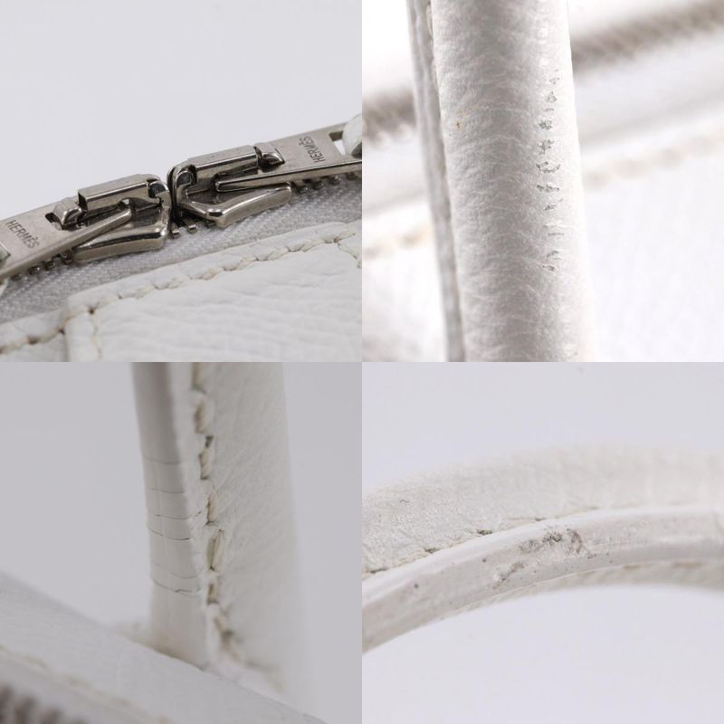 Hermes Paris Bombay PM Vaux Epson White □J Ladies Handbag