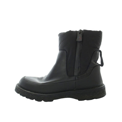 Moncler Rain Don't Care Short Boots 37 Black Side Zip Pull Tab Thick Sole RI