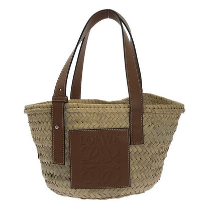 Loewe Anagram Logo Basket Bag Small Natural Brown Ladies