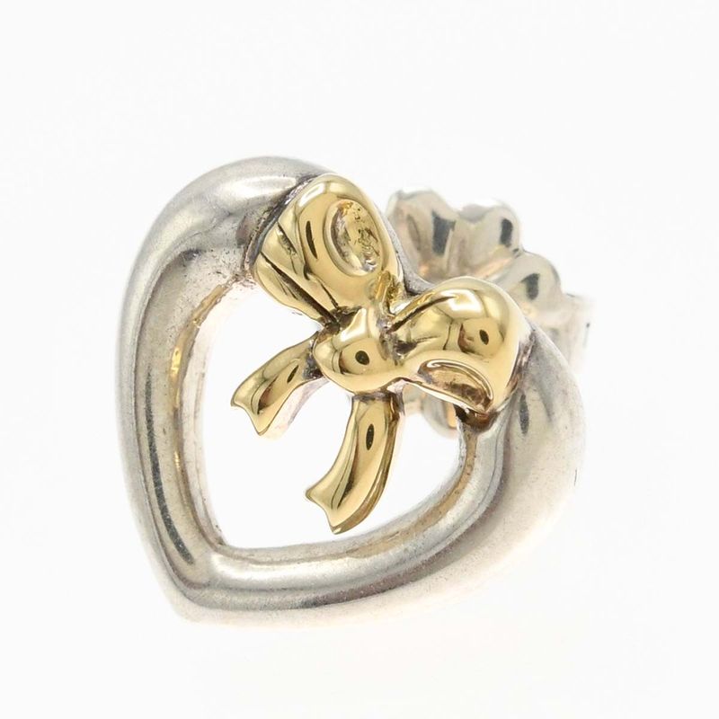 Tiffany & Co Tiffany & Co Heart With Bow Earrings 925 750 Approx 3.2g Combinatio