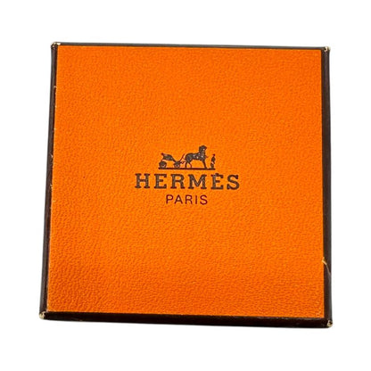 Hermes Eclipse Pierced Earrings Eclipse Earrings Silver and White on Both Ears