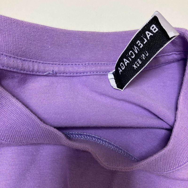 Good Balenciaga 2021 Model Logo Embroidery Short Sleeve T-Shirt 612965 Tlv99 M