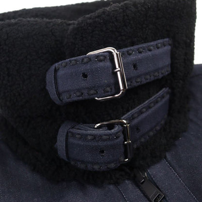 Fendi 2021 Fm0176 Selleria Sheepskin Cotton With Logo Patch Reversible Denim