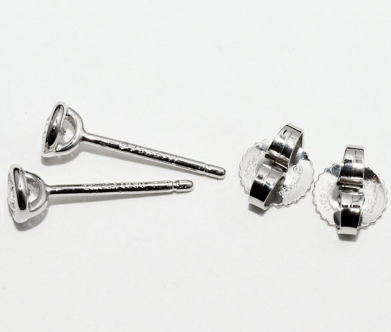 Tiffany & Co Earrings Pt950 2P Diamonds (diamonds 016ct) Elsa Peretti By-the-yar