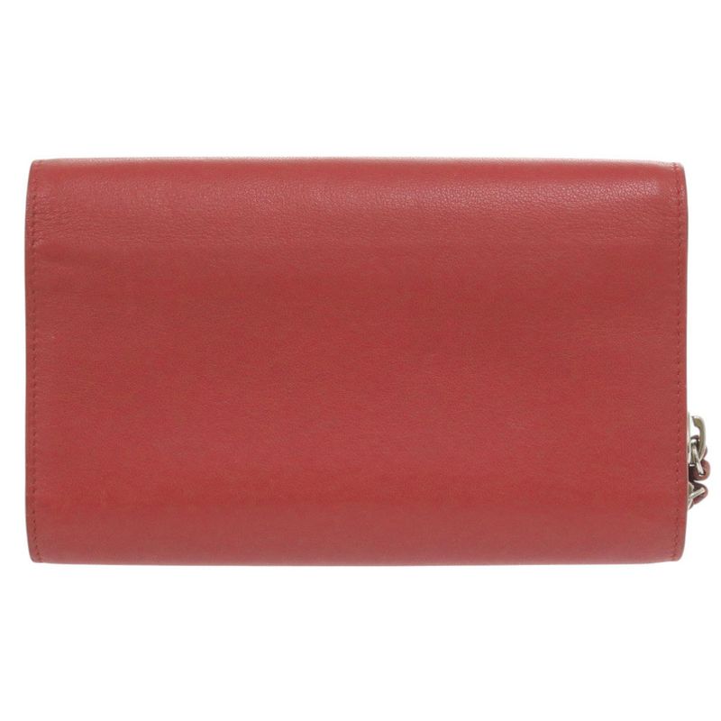 Balenciaga 371661 Calf Leather Red Long Wallet Red 1553 Balenciaga
