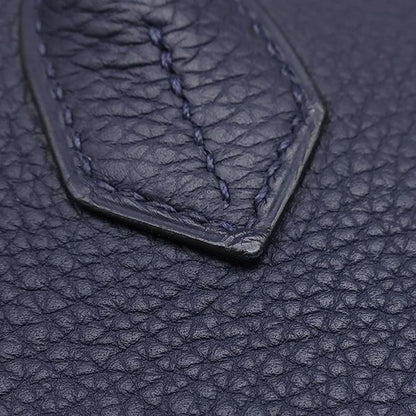 Hermes Handbag Birkin 35 Togo Blue Nuit Silver Hardware Navy Blue C Engraved