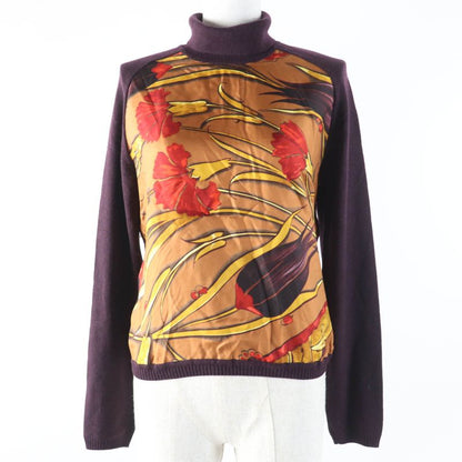 Hermes Vintage Silk Cashmere Margiela Period Twill Raine Turtleneck Long Sleeve