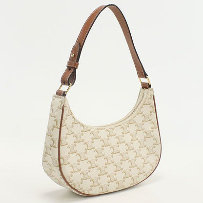 Celine One Shoulder Bag Triomphe Canvas Scuff Deuce