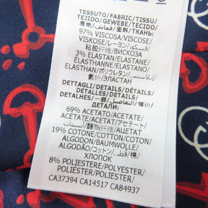 Gucci 610946 Interlocking G-pin Charm Lined Logo Pattern Tailored Jacket Navy