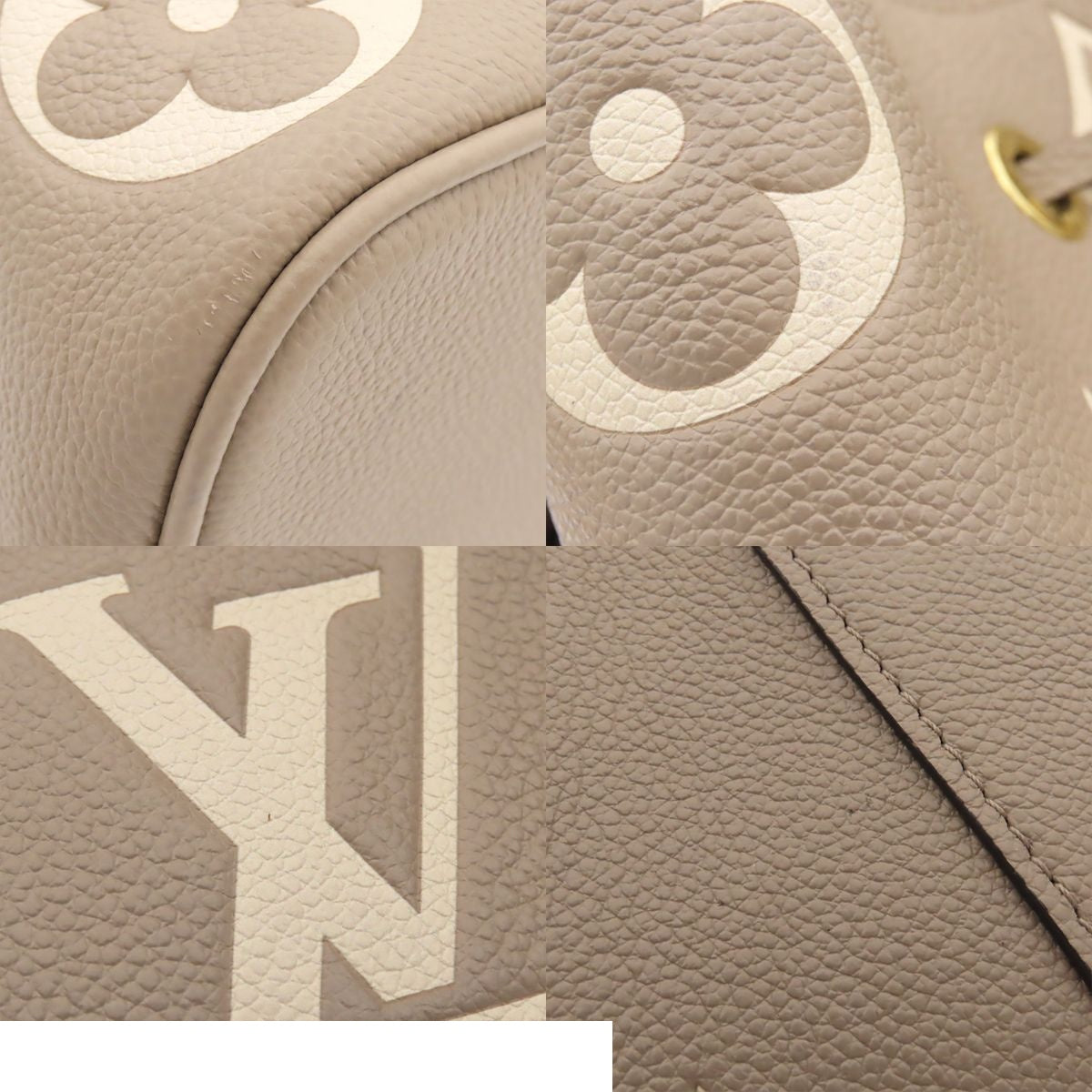 Louis Vuitton Neo Noe MM Tourterelle Cream Bicolor Monogram Empreinte 2-Way — view 7
