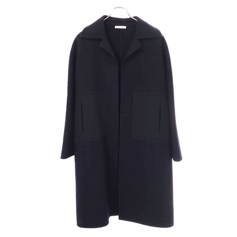 Celine Wool Long Coat 2 8 P02 5955 Navy 38