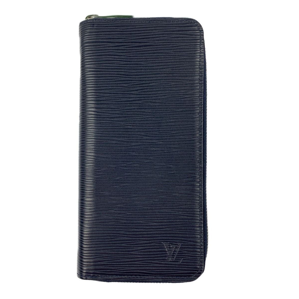 Louis Vuitton Epi Zippy Wallet Vertical Navy