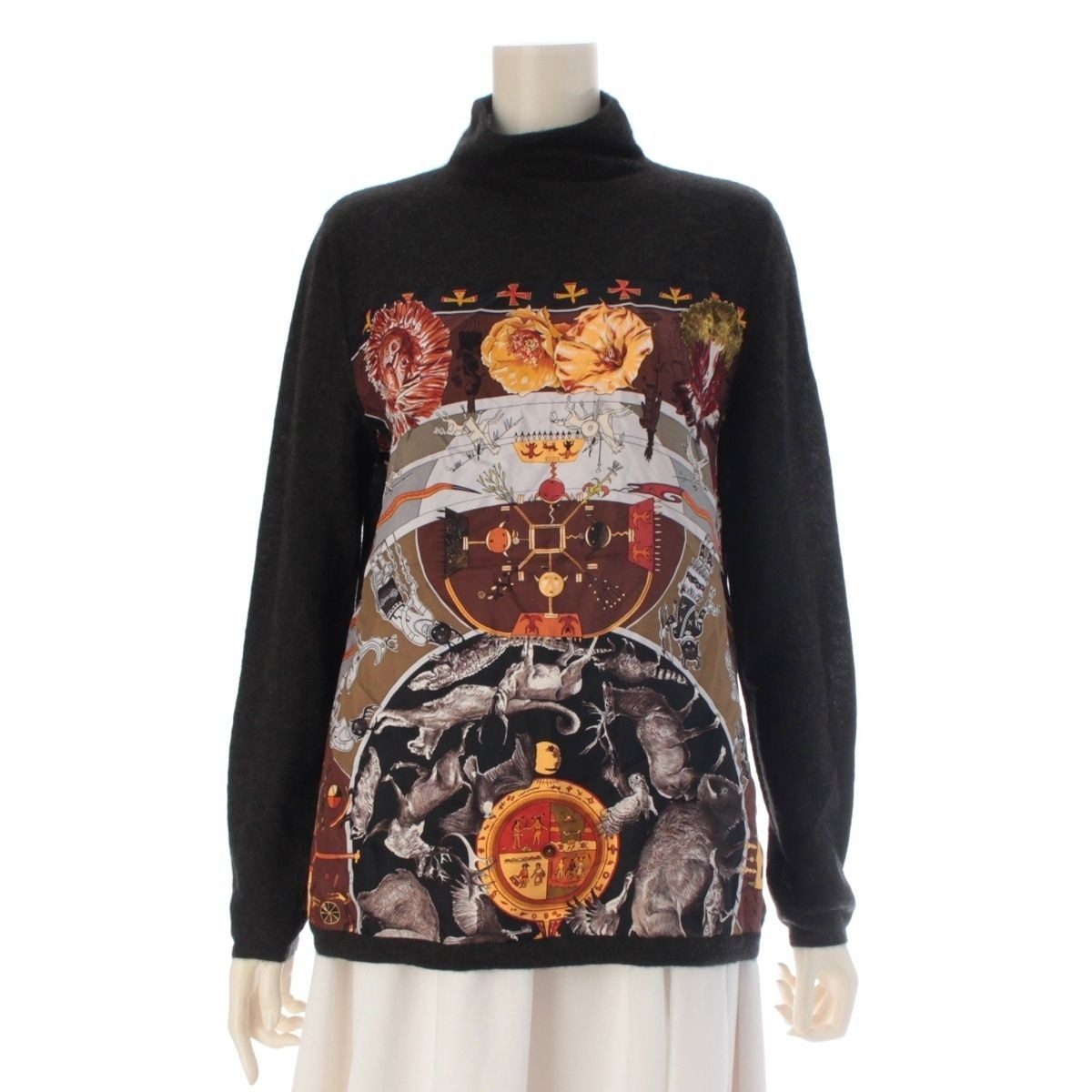 Hermes Twillene Cashmere Silk Margela Era les Mythologies Des Hommes Rouges