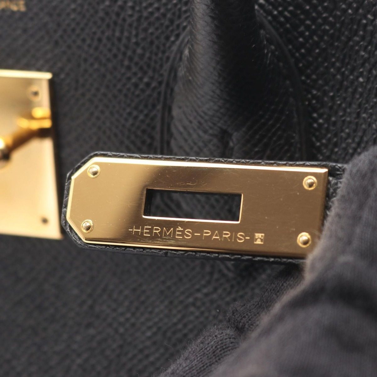 Hermes Handbag Birkin 30 Black Leather Calf — view 8