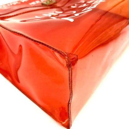 Hermes Vinyl Kelly Clear Handbag Orange