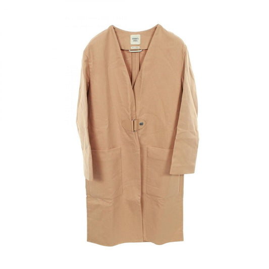 Hermes Button Fabric Coat
