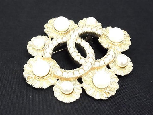 Chanel Coco Mark D16V Pearl Pin Brooch Pin Brooch Pin Badge Accessories