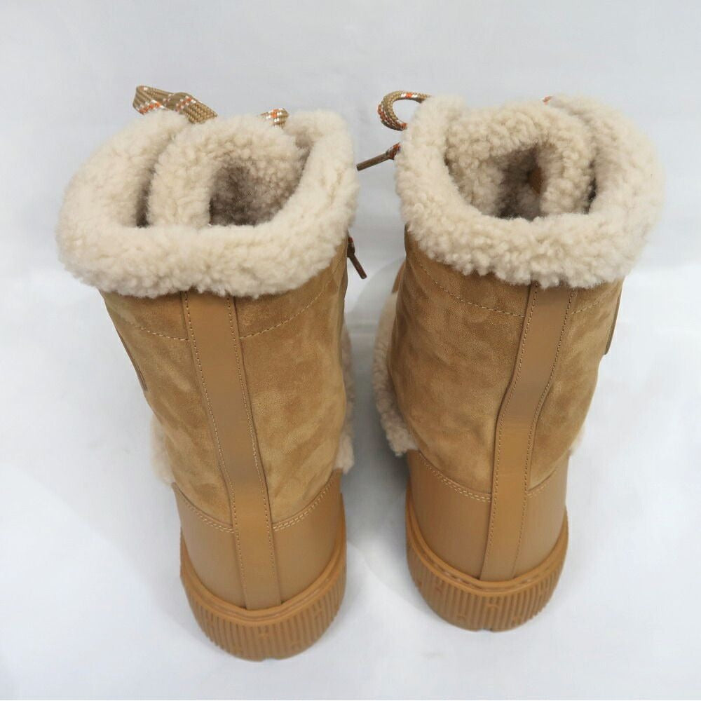 Hermes Short Boots Fresh Miel 38 Leather Shoes — view 7