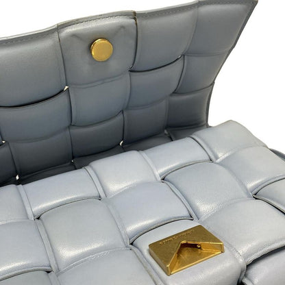 Bottega Veneta Shoulder Bag Padded Cassette Light Blue Lambskin