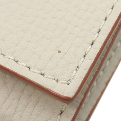 Loewe Card Case Square Coin Card Holder Pepple Grain Calf Rye Togo Roasted