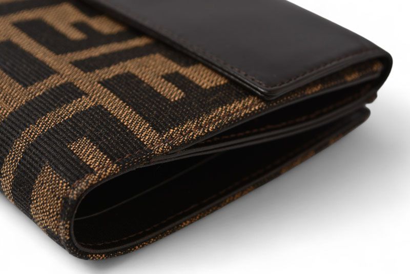 Fendi Wallet Fold Fendi Fold Wallet Zucca Pattern Brown