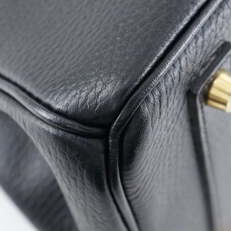 Hermes Birkin 35 Ardennes Black/gold Hardware □F Ladies Handbag