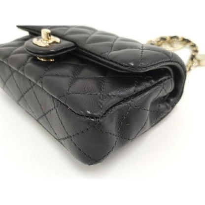 Chanel Classic Mini Bag Quilted Lambskin Black — view 3