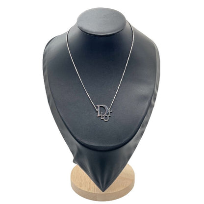Christian DIOR Necklace With Logo Motif Logo Motif Silver